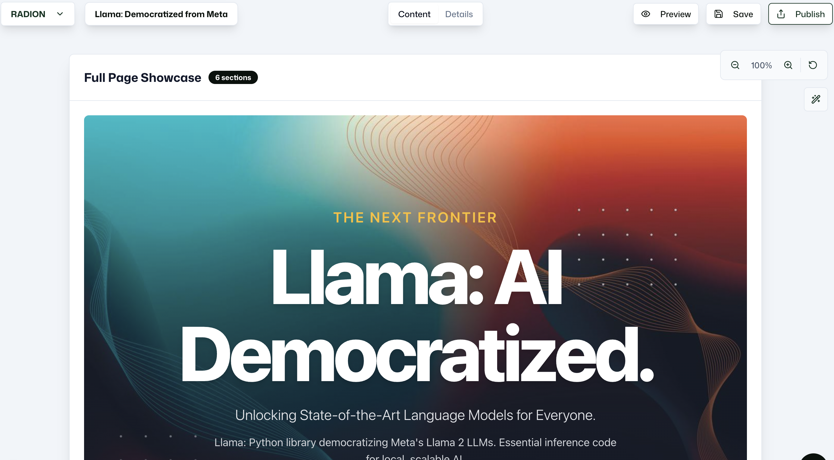 AI-Powered Showcase